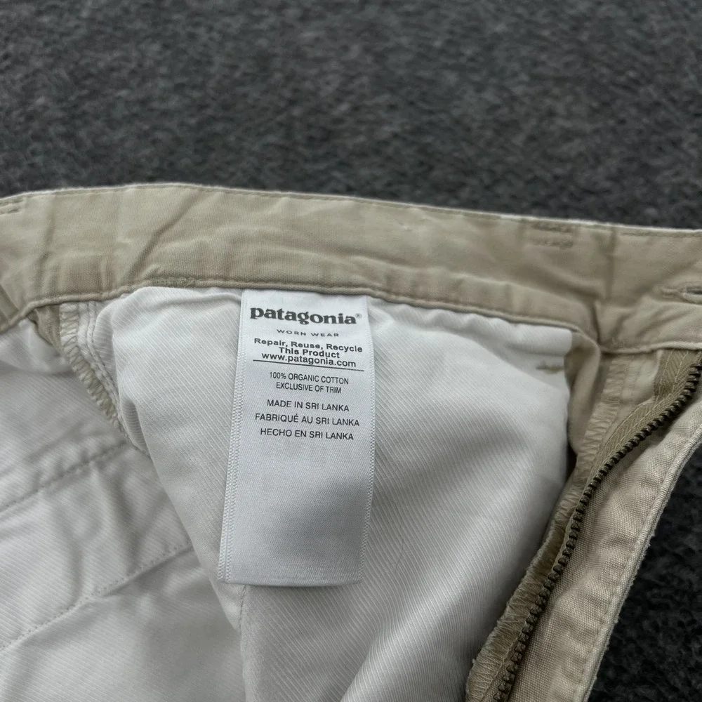 Patagonia Organic Cotton All Wear Mens Utility Chino Shorts Beige 31 *Flaws